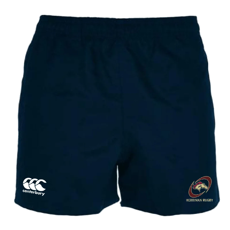 Camping hiking trail peace-Herriman High School Canterbury Professional Polyester Pocketed Rugby Shorts