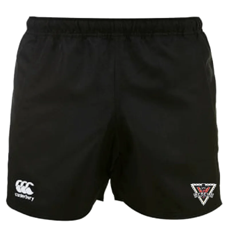 Camping hiking trail strong-Rebels Rugby Canterbury Women's Black Advantage Rugby Shorts