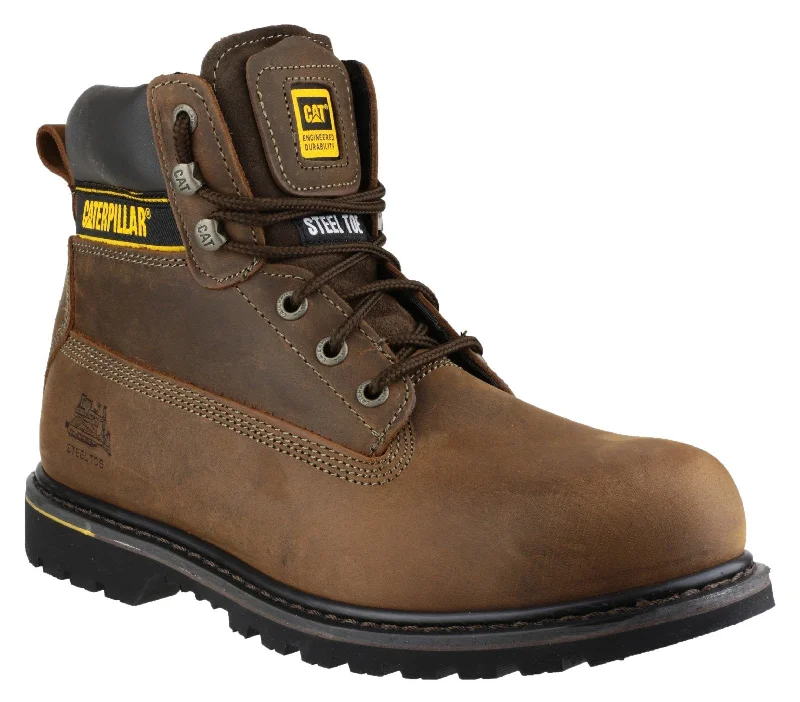 Camping hiking trail puff-Caterpillar Safety Boots - Brown