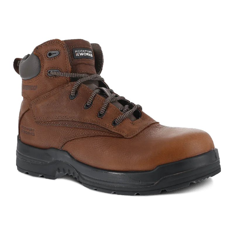 Camping hiking trail flow-Rockport Men's More Energy 6" Plain Toe Waterproof Work Boot - RK6628