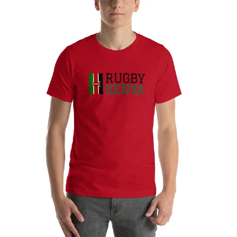 Camping hiking outdoor spark-Kenya Rugby Cotton T-shirt