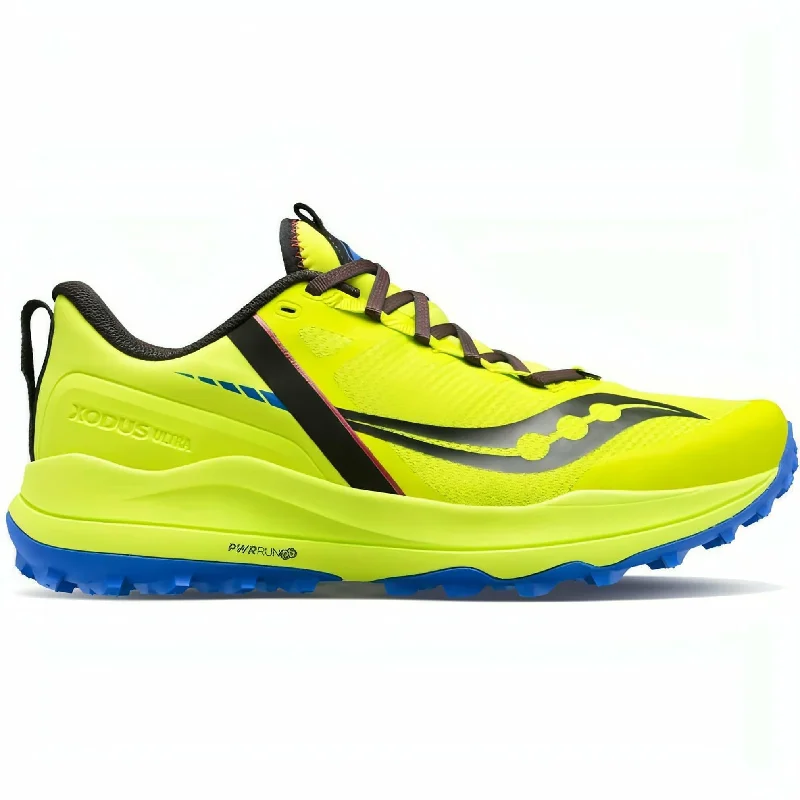 Camping hiking trail snap-Saucony Xodus Ultra Mens Trail Running Shoes - Yellow