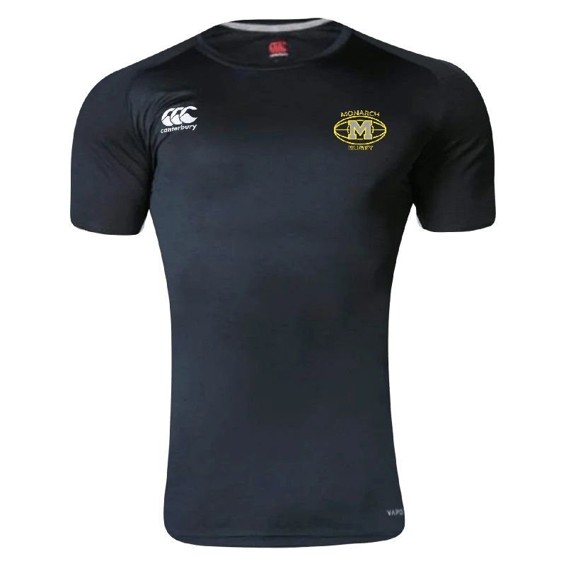 Camping hiking trail fuse-Monarch Rugby Canterbury Team Black Dry Rugby  T-Shirt