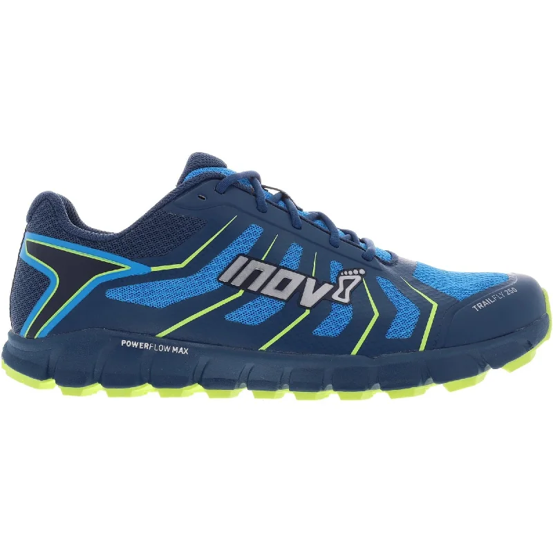 Camping hiking gear glow-Inov8 TrailFly 250 Mens Trail Running Shoes - Blue