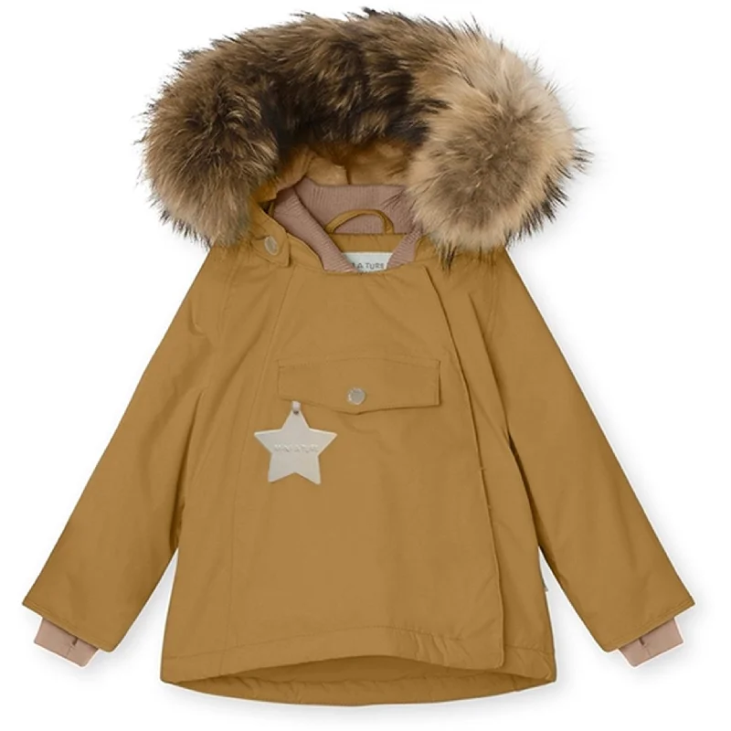 Camping hiking nature lull-MINI A TURE Wang Fleece Fur Winter Jacket Medal Bronze