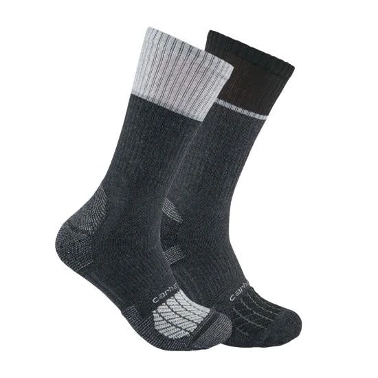 Camping hiking trail clear-Carhartt Force Midweight Steel Toe Crew Sock 2pk