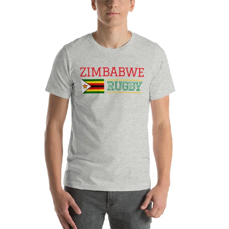 Camping hiking nature glow-Zimbabwe Rugby Cotton T-Shirt