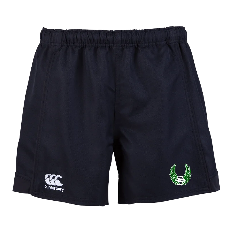 Camping hiking trail wild-Sirens Canterbury Women's  Black Advantage Rugby Shorts