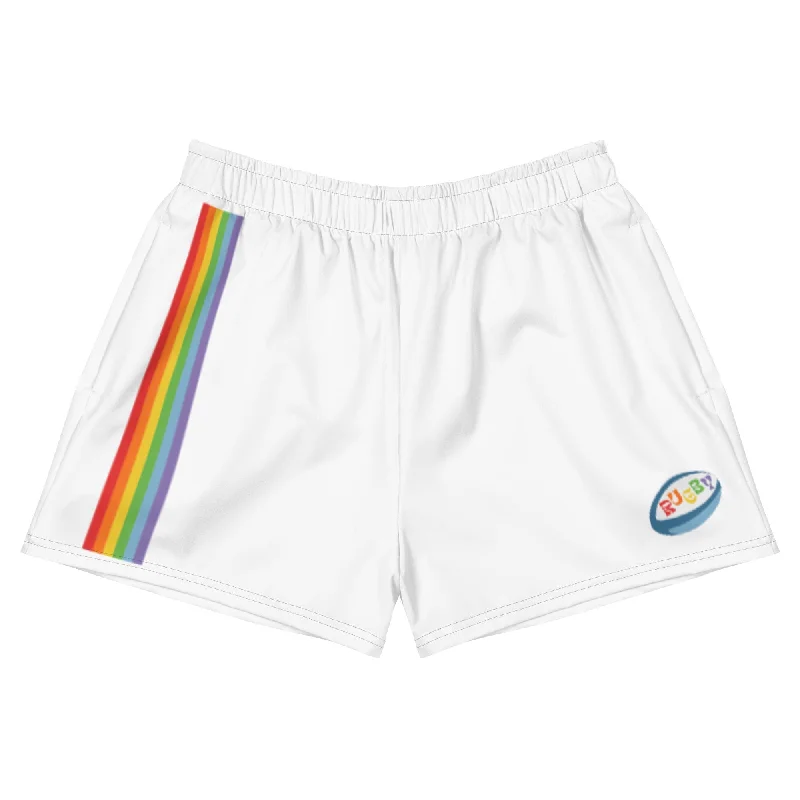 Camping hiking trail keen-Women's Rugby Pride Athletic Short Shorts