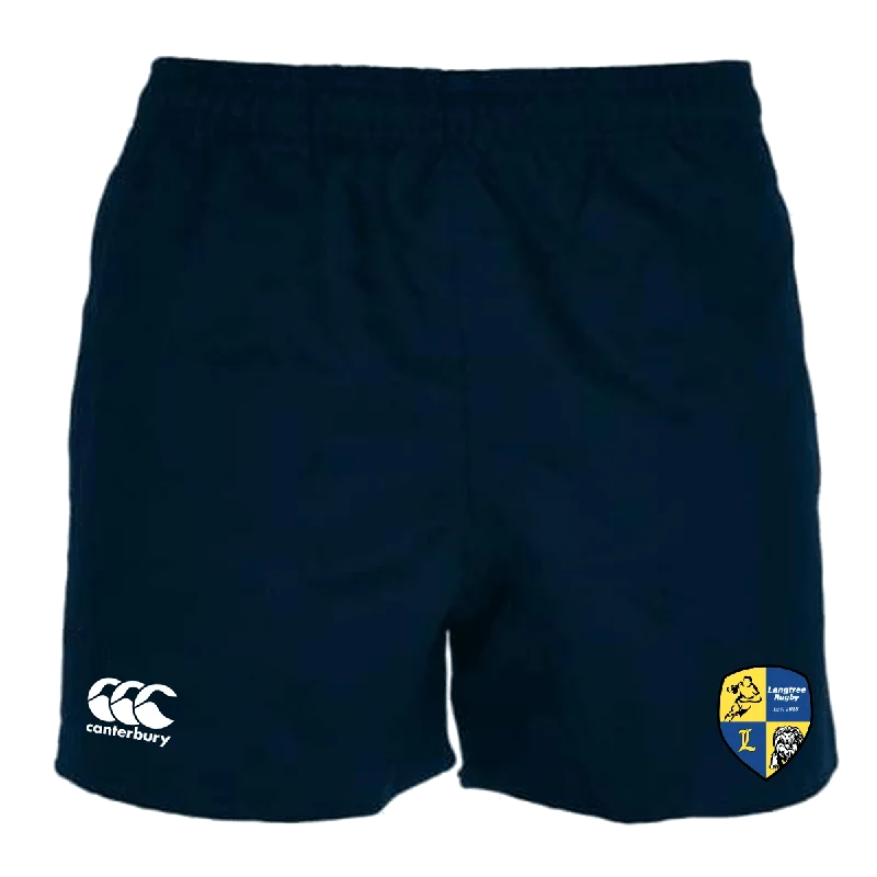 Camping hiking nature rush-Langtree Rugby Club Canterbury Navy Professional Polyester Pocketed Rugby Shorts