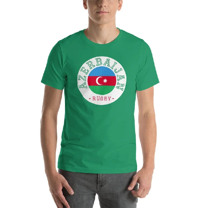 Camping hiking trail flair-Azerbaijan Rugby Cotton T-Shirt