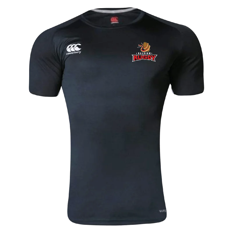 Camping hiking trail seam-Raleigh Rugby Club Canterbury Black Core Vapodri Superlight Rugby T-Shirt