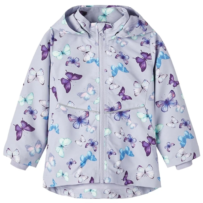 Camping hiking gear glow-Name it Cosmic Sky Maxi Jacket Soft Butterfly