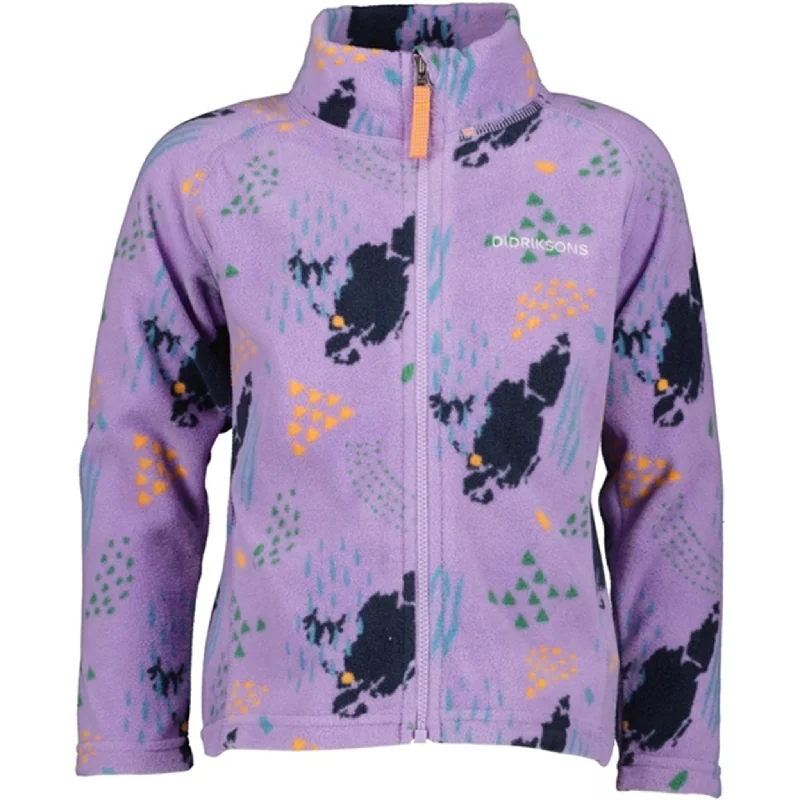 Camping hiking trail tide-Didriksons Monte Grundsund Purple Fleece Jacket