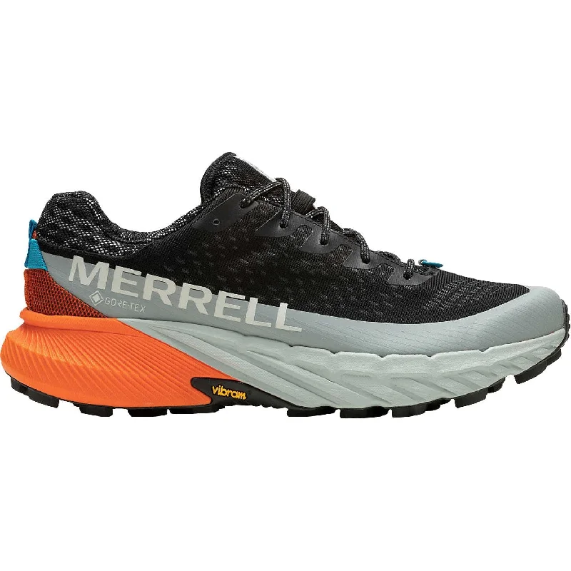 Camping hiking outdoor thrill-Merrell Agility Peak 5 GORE-TEX Mens Trail Running Shoes - Black