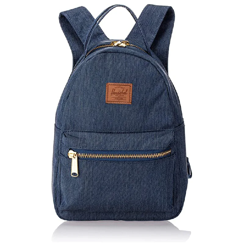 Camping hiking trail spark-Herschel Womens Indigo Denim Crosshatch Mini 9L Nova Backpack - 10501-03537