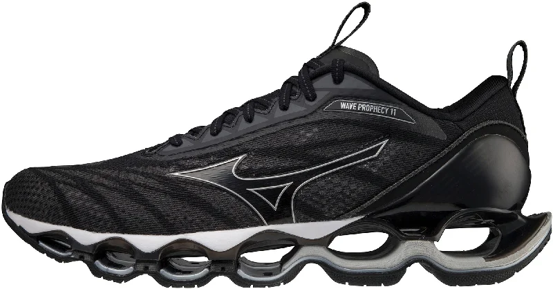 Camping hiking trail quiet-Mizuno Wave Prophecy 11 Running Shoes - Black