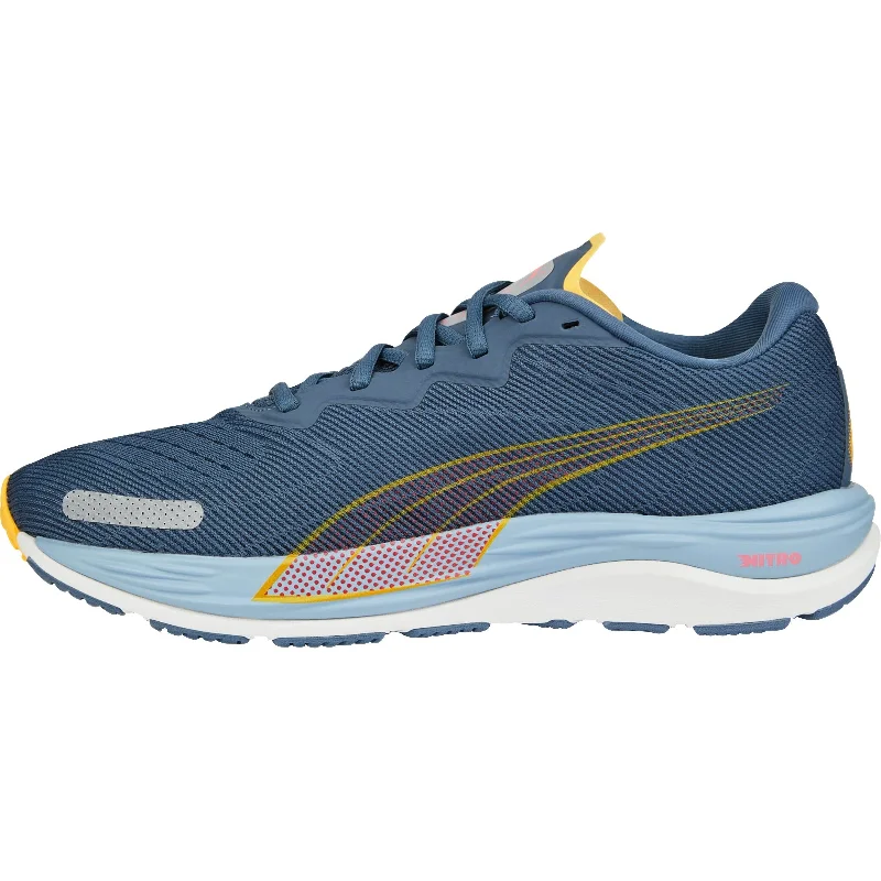 Camping hiking trail stitch-Puma Velocity Nitro 2 Mens Running Shoes - Blue