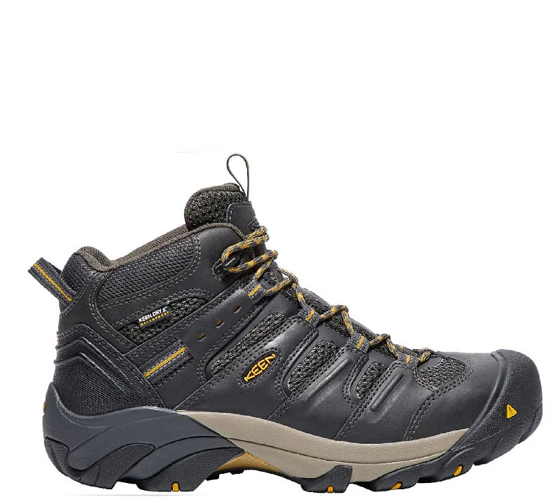 Camping hiking outdoor cheer-KEEN Utility Men's Lansing Mid Waterproof Steel Toe Work Boot