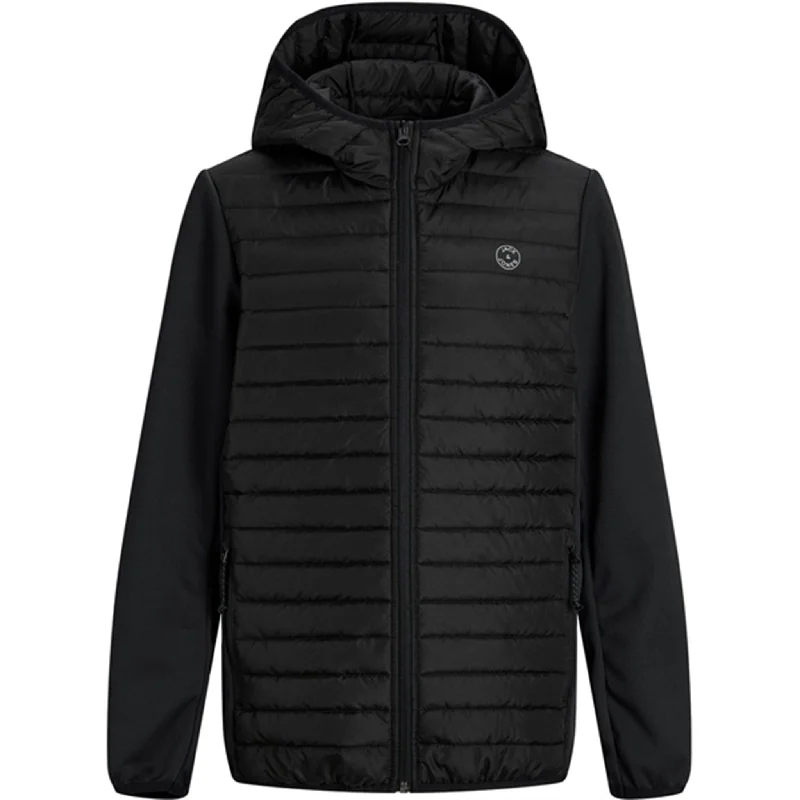 Camping hiking gear thrill-Jack & Jones Junior Black Multi Quilted Transitional Jacket Noos