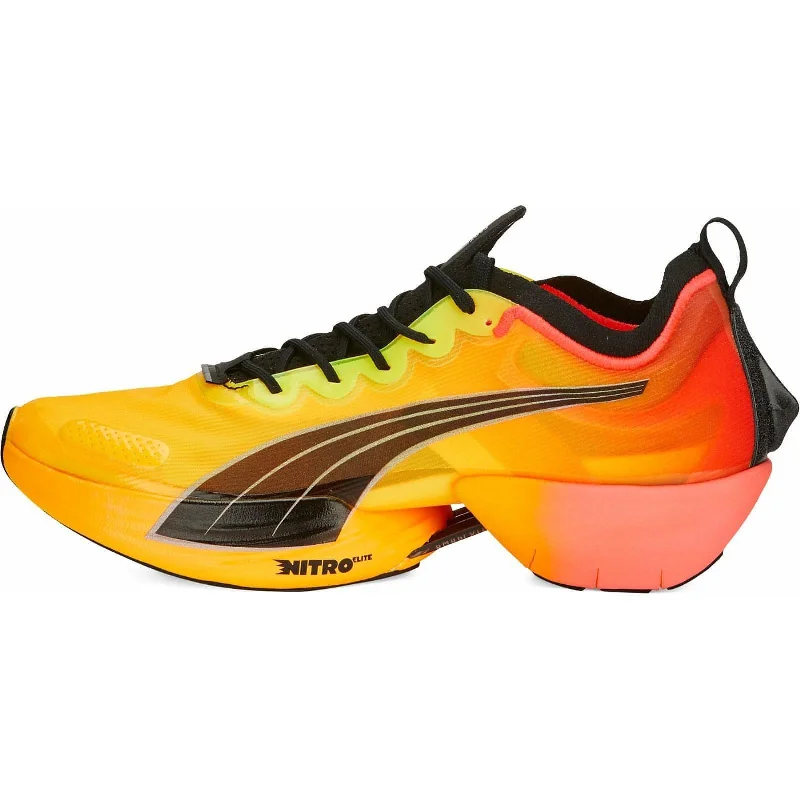 Camping hiking trail tide-Puma Fast-R Nitro Elite Fireglow Mens Running Shoes - Yellow