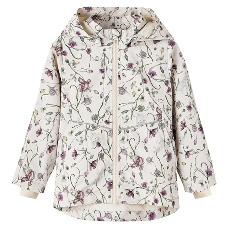 Camping hiking outdoor bloom-Name it Crystal Gray Maxi Jacket Flower Unicorn