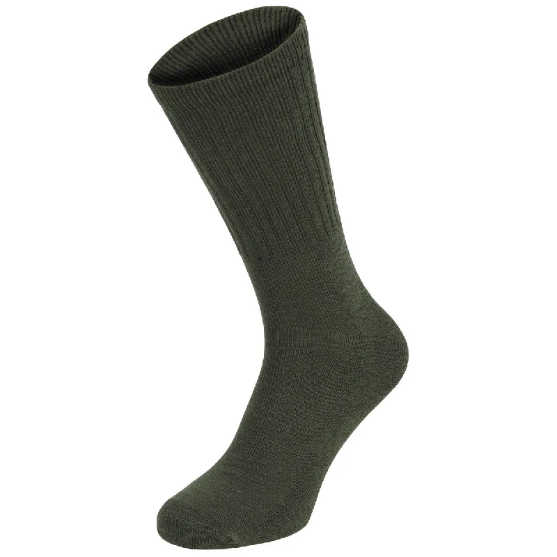 Camping hiking gear vibe-Green Army Long Thermal Socks 3 Pack