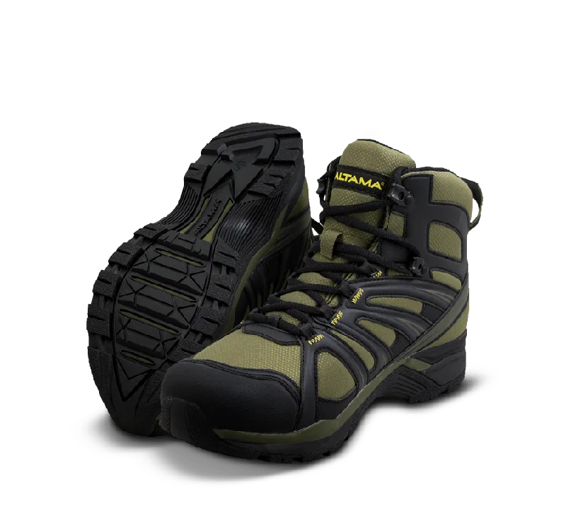 Camping hiking trail stream-Altama Tactical Boots - Aboottabad Trail Mid - Hunter Green