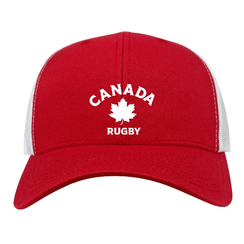 Camping hiking gear boosts-Nations of Rugby Canada Rugby Retro Trucker Cap