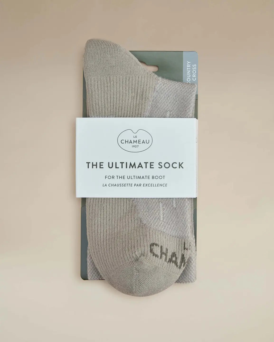 Camping hiking trail weave-Le Chameau Country Cross Socks - Oatmeal