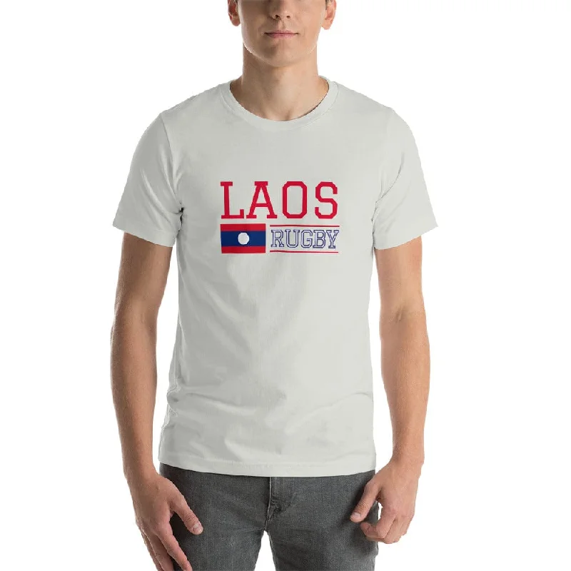 Camping hiking trail hush-Laos Rugby Cotton T-Shirt