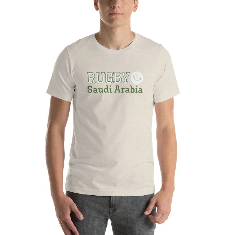 Camping hiking trail perks-Saudi Arabia Rugby Cotton Country T-shirt