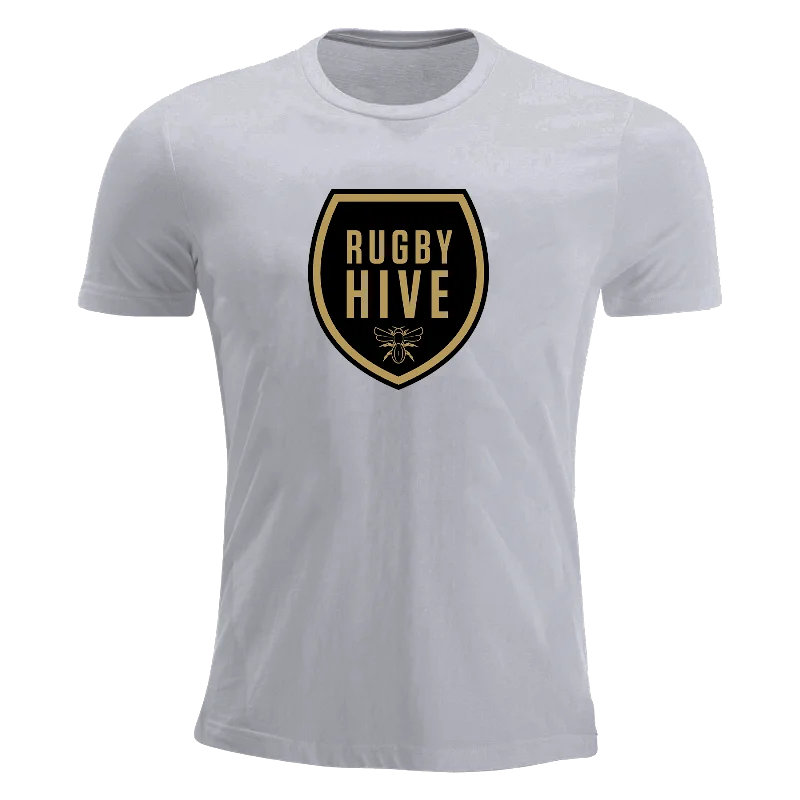 Camping hiking trail quiet-Rugby Hive Grey T-Shirt