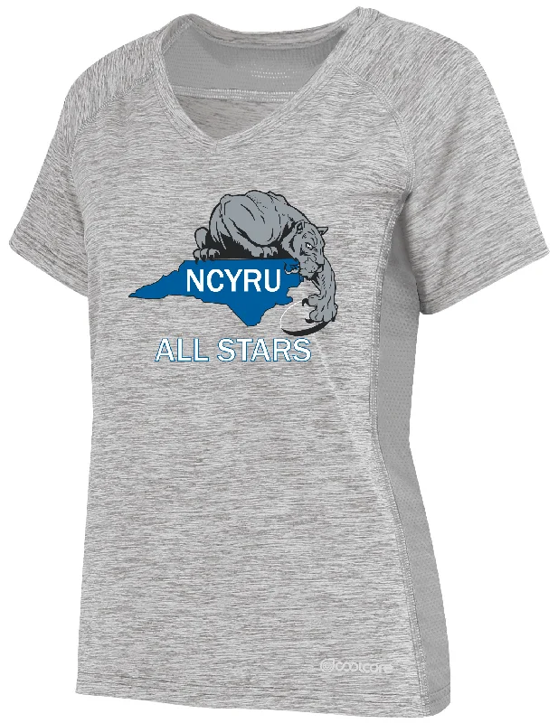 Camping hiking trail wins-NCYRU All Stars Women's Electrify Coolcore Training Tee