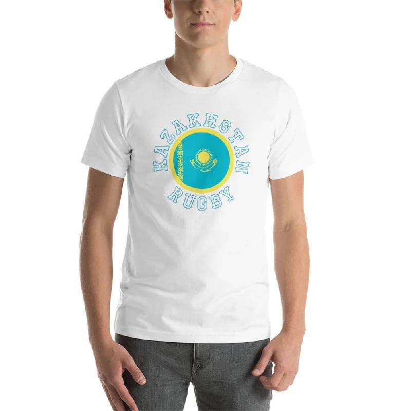 Camping hiking gear bloom-Kazakhstan Rugby Cotton T-Shirt