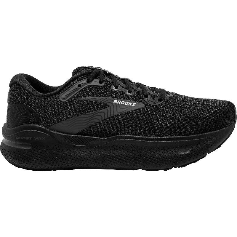 Camping hiking gear shine-Brooks Ghost Max Mens Running Shoes - Black