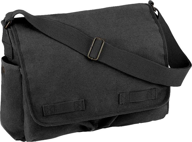 Camping hiking trail tall-Rothco Vintage Canvas Messenger Bag Heavy-Duty Cotton Canvas Crossbody Shoulder Bag, Charcoal Grey