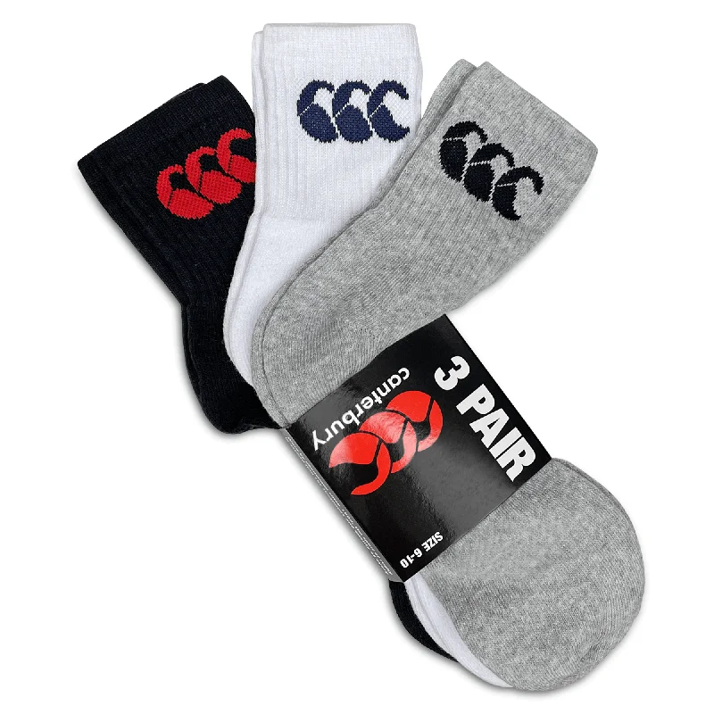 Camping hiking trail wide-Canterbury Cotton Crew Socks