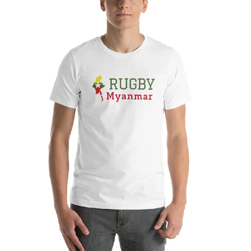 Camping hiking gear vibe-Myanmar Rugby Cotton T-shirt