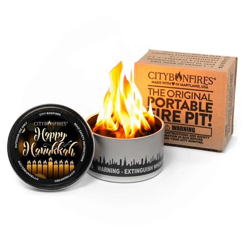 Camping hiking nature flow-Hanukkah Limited Edition Portable Fire Pit