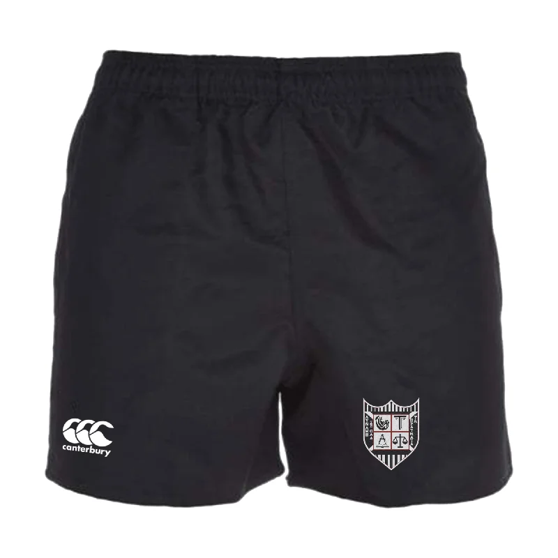 Camping hiking trail mist-Troy University Rugby Professional Polyester Rugby Short by Canterbury