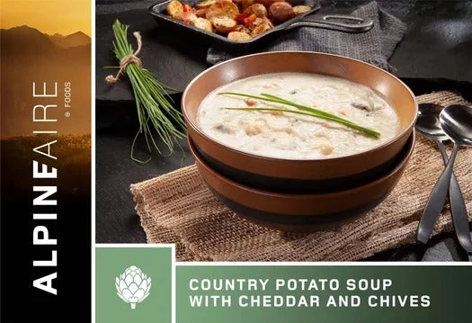 Camping hiking trail cure-Country Potato Soup with Cheddar and Chives