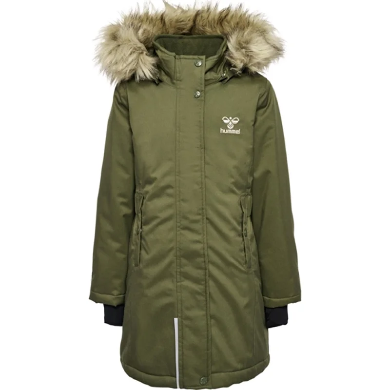 Camping hiking nature glow-Hummel Coat Alma Tex Olive Night