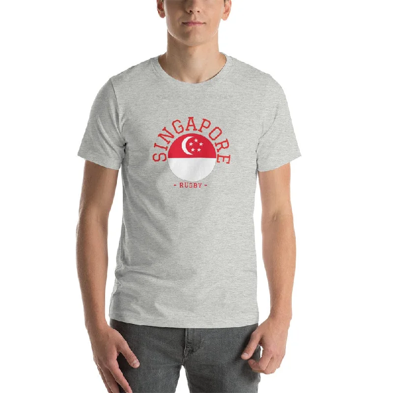 Camping hiking trail force-Singapore Rugby Cotton T-Shirt