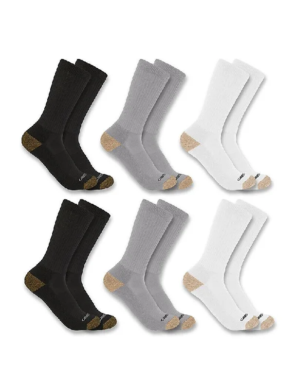 Camping hiking trail smooth-Carhartt Midweight Crew Sock 6pk