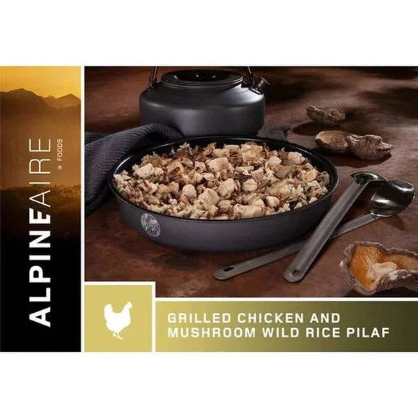 Camping hiking trail mend-Grilled Chicken and Mushroom Wild RIce Pilaf