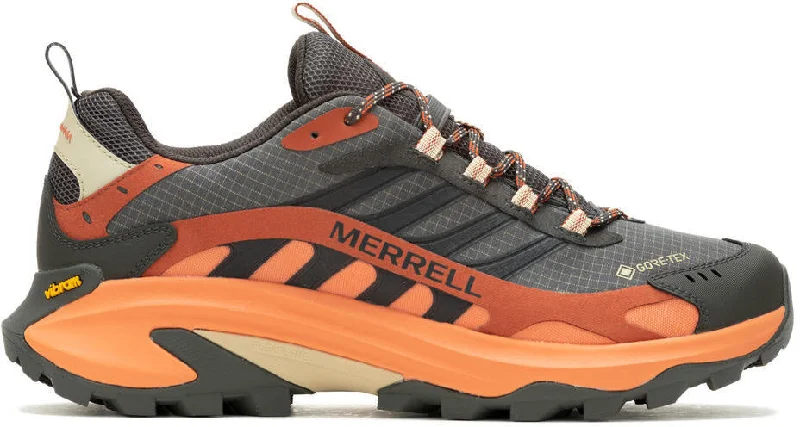 Camping hiking outdoor shine-Merrell Moab Speed 2 GORE-TEX Mens Walking Shoes - Grey