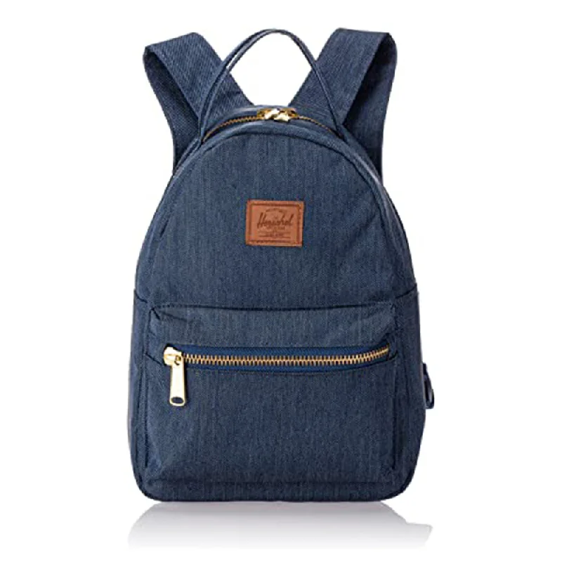 Camping hiking trail buzz-Herschel Unisex Indigo Denim Crosshatch Small 14L Nova Backpack - 10502-03537