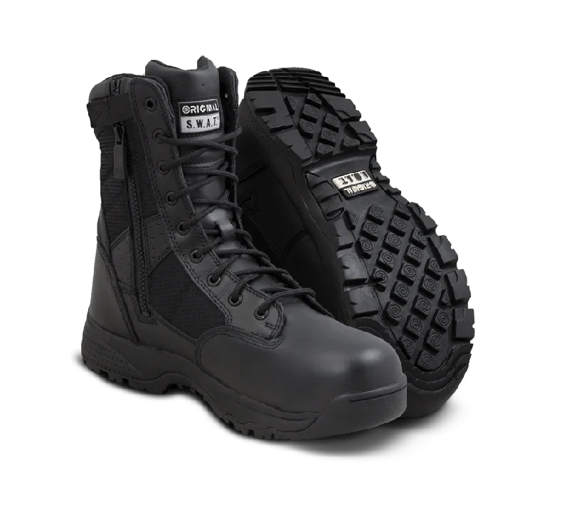 Camping hiking gear grit-Original SWAT Tactical Police Metro 9" Waterproof Side Zip Safety Boots - 129101