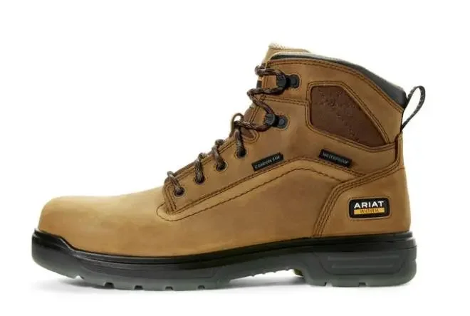 Camping hiking trail guides-ARIAT - Turbo 6" Waterproof Carbon Toe Work Boot, Aged Bark